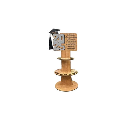 Wooden Graduation Cash Gift Holder with Inspirational Decor