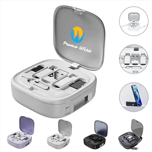 3-in-1 Portable Utility Retractable Charging Cable Box