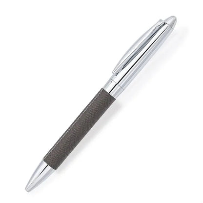 Anti-Slip Fine Point Twist PU Leather Wrapped Ballpoint Pen