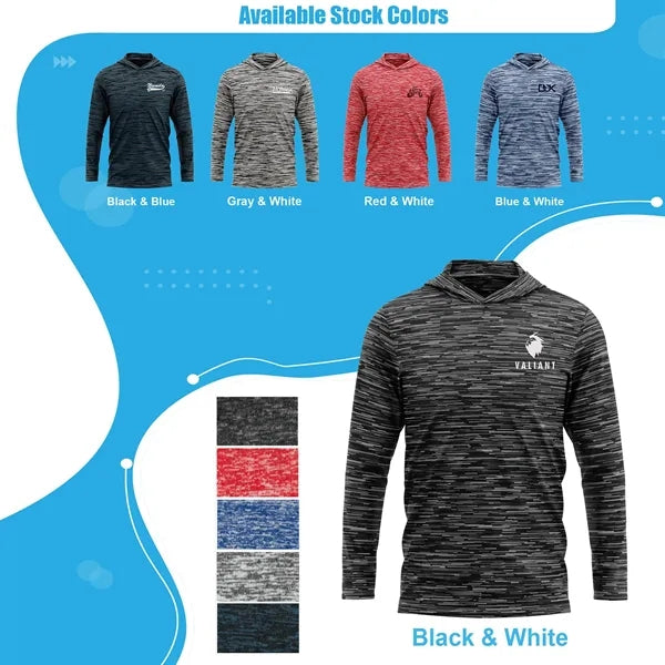 Rush - Long Sleeve Hooded Heather T-Shirt