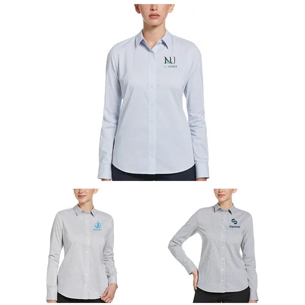 Perry Ellis Women's Grid Woven Shirt