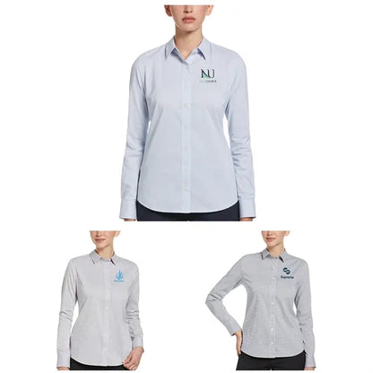 Perry Ellis Women's Grid Woven Shirt