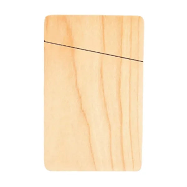 Compact Walnut Wood Magnetic Closure Business Card Holder