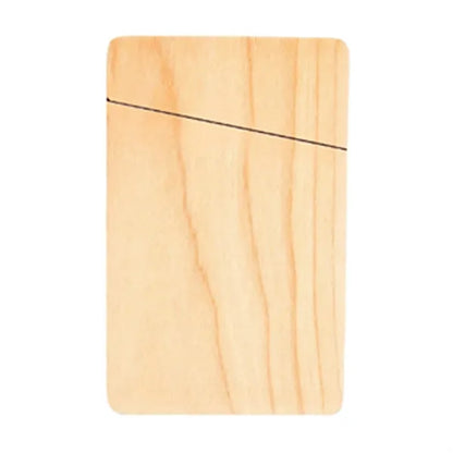 Compact Walnut Wood Magnetic Closure Business Card Holder