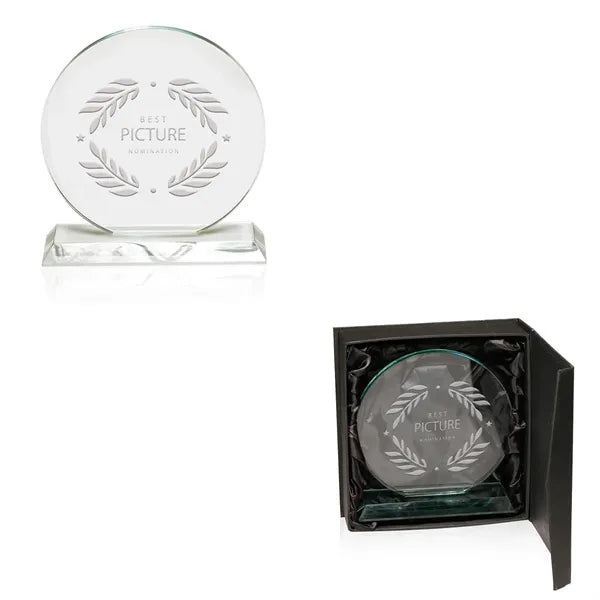 Round Crystal Glass Recognition Award