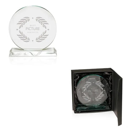 Round Crystal Glass Recognition Award