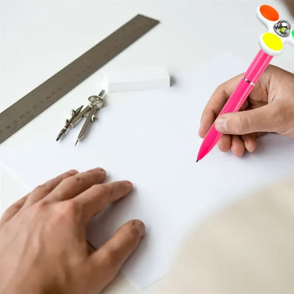 3-Color Stress Relief Fidget Spinner Smooth Writing Pen