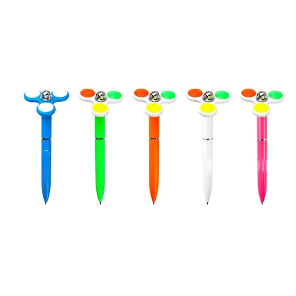 3-Color Stress Relief Fidget Spinner Smooth Writing Pen