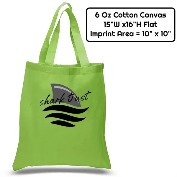 Sublimation 6 oz Poly Canvas Tote Bag -  15" x 16" x 21"Hand