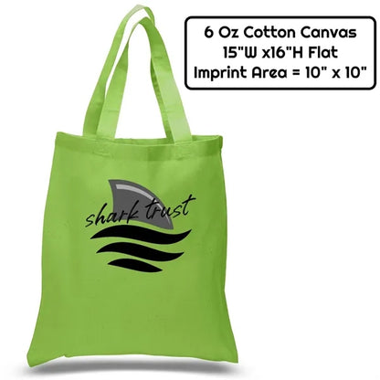 Sublimation 6 oz Poly Canvas Tote Bag -  15" x 16" x 21"Hand