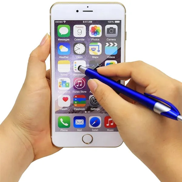 2-in-1 Retractable Screen-Safe Tip Stylus Ballpoint Pen