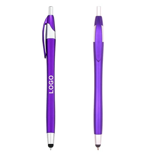 2-in-1 Retractable Screen-Safe Tip Stylus Ballpoint Pen