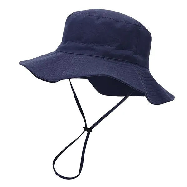 Foldable Kids' Breathable Sun Hat with Adjustable Chin Strap