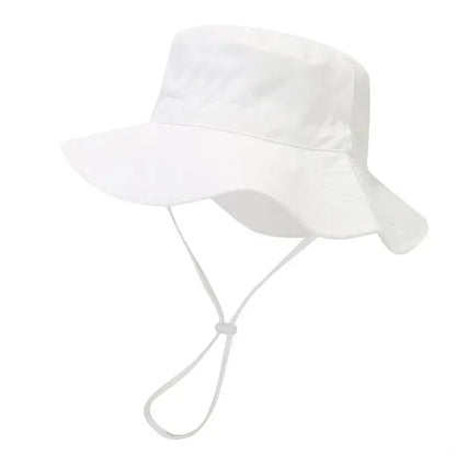 Foldable Kids' Breathable Sun Hat with Adjustable Chin Strap