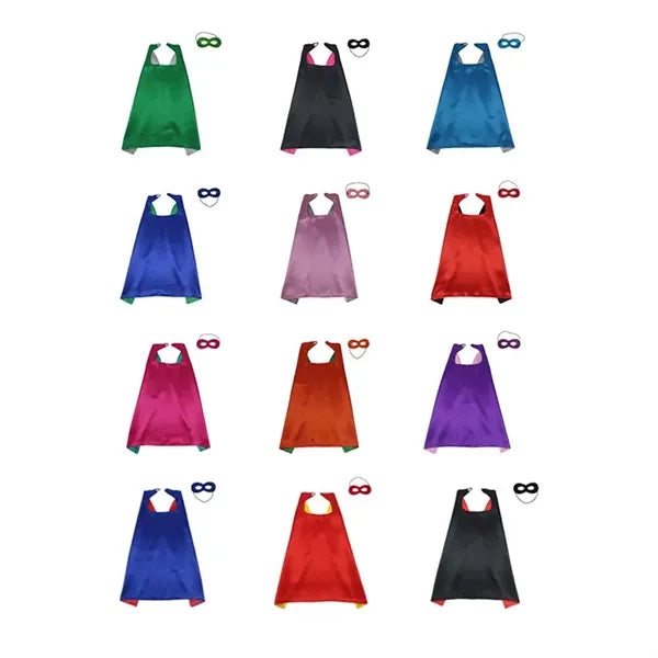 Double Side Kids Superhero Cape and Mask
