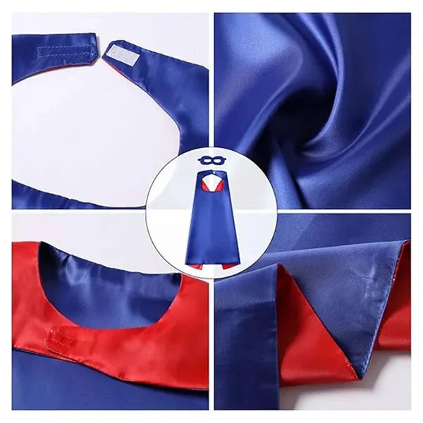Double Side Kids Superhero Cape and Mask