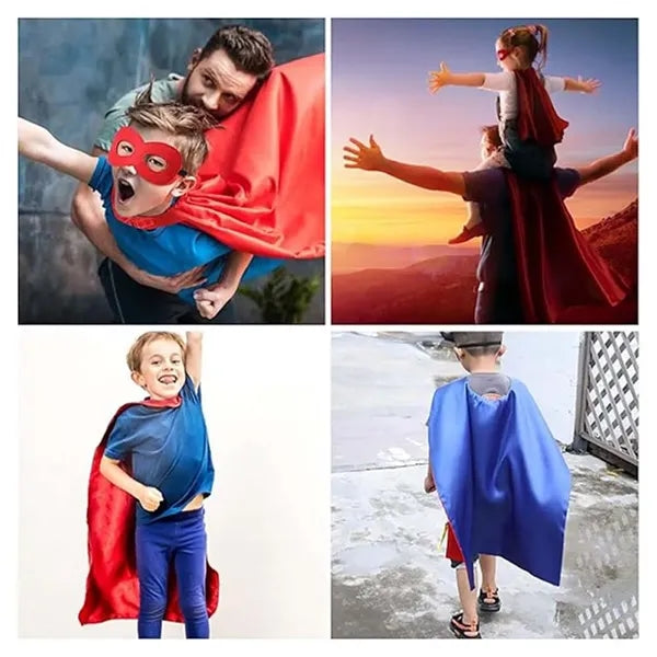 Double Side Kids Superhero Cape and Mask