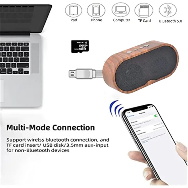 Bluetooth 5.0 Multi-Mode Playback Retro Heavy Bass Speaker