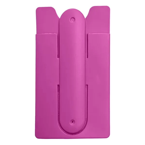 Silicone Phone Wallet with Adhesive Back and Foldable