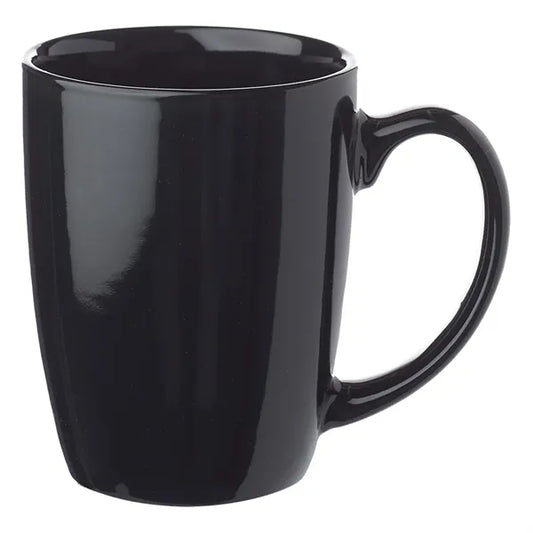 Ceramic Solid Color Curved Mug, 12 oz.