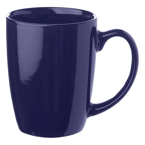 Ceramic Solid Color Curved Mug, 12 oz.
