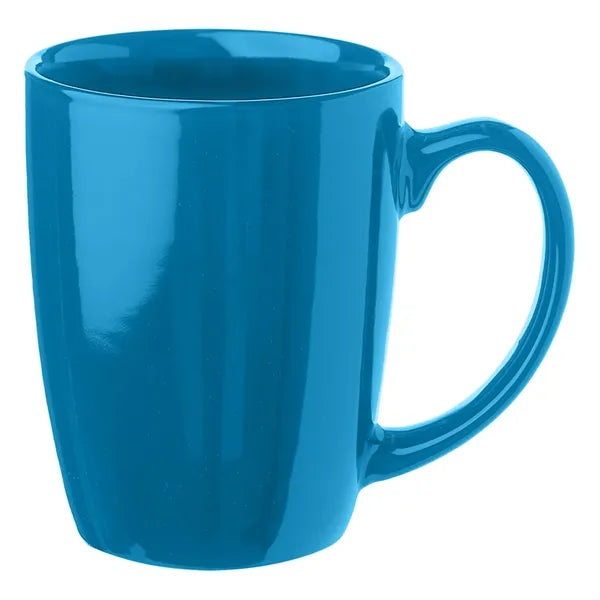 Ceramic Solid Color Curved Mug, 12 oz.