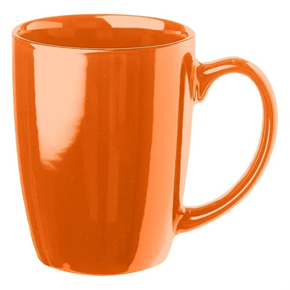Ceramic Solid Color Curved Mug, 12 oz.