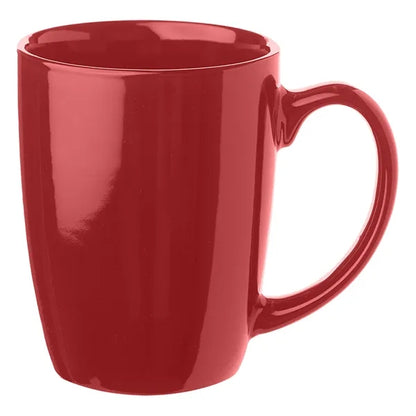 Ceramic Solid Color Curved Mug, 12 oz.