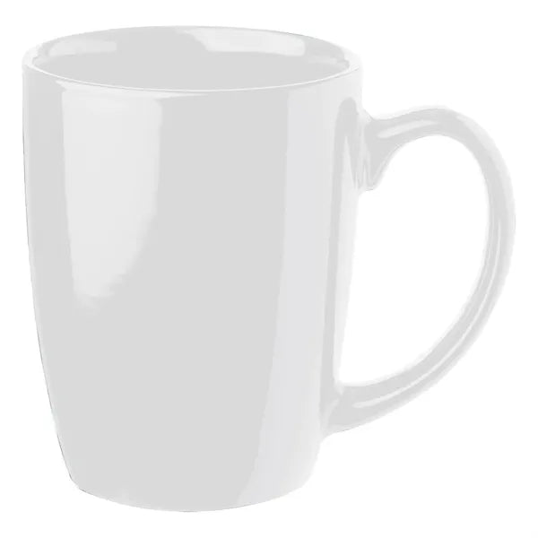 Ceramic Solid Color Curved Mug, 12 oz.