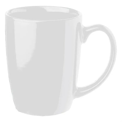 Ceramic Solid Color Curved Mug, 12 oz.