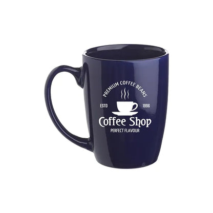 Ceramic Solid Color Curved Mug, 12 oz.