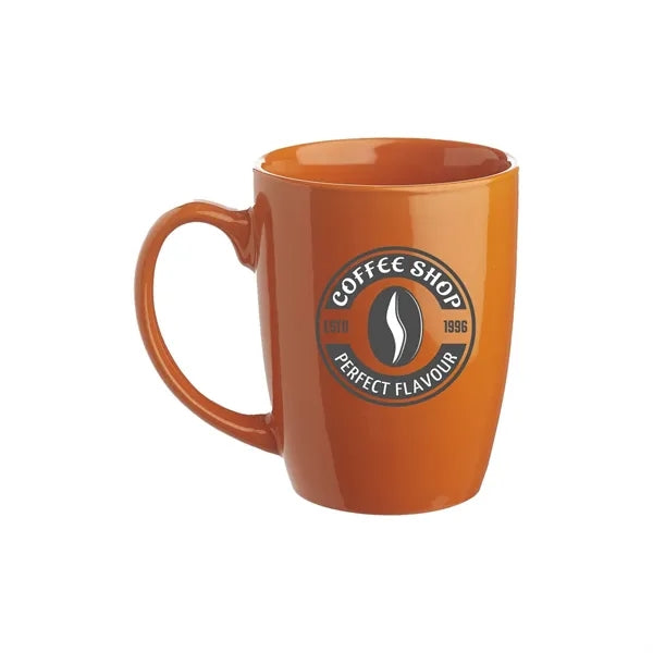 Ceramic Solid Color Curved Mug, 12 oz.