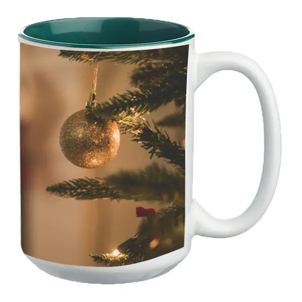 15 oz. Glossy Two-Tone Custom Photo Mug