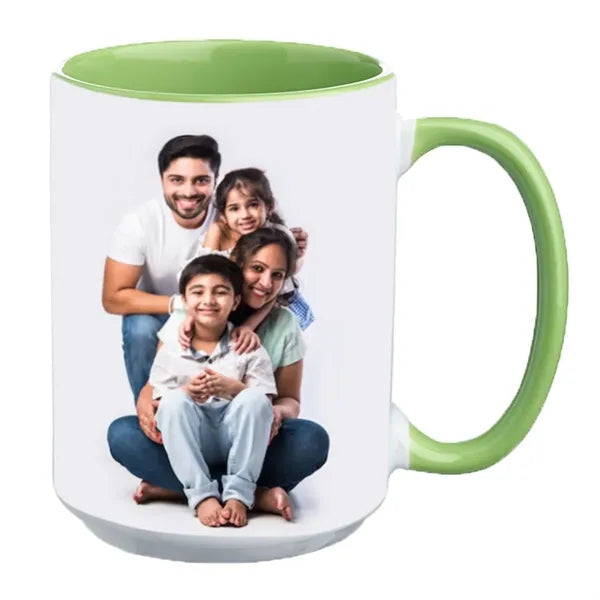 15 oz. Glossy Two-Tone Custom Photo Mug