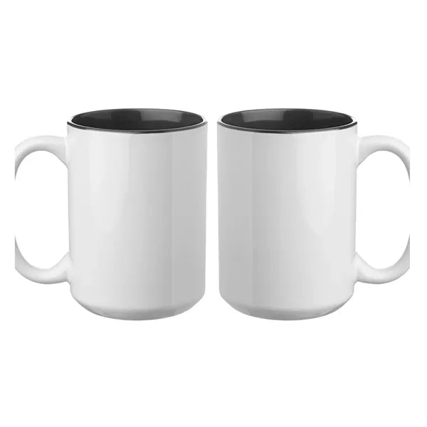 15 oz. Glossy Two-Tone Custom Photo Mug