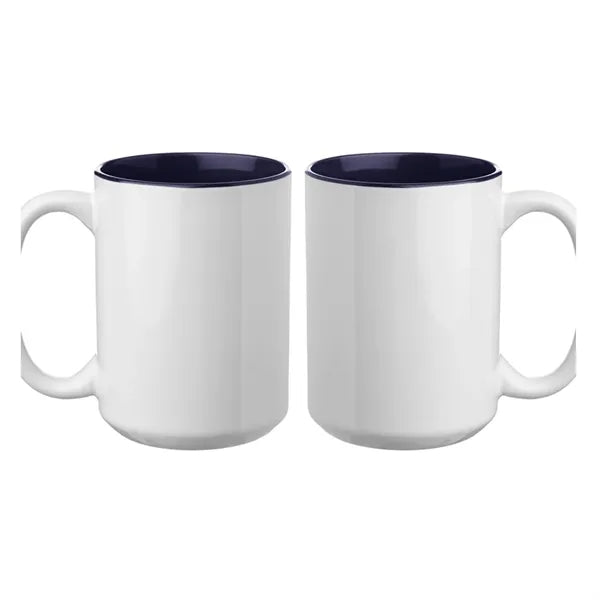 15 oz. Glossy Two-Tone Custom Photo Mug
