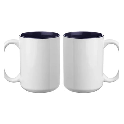 15 oz. Glossy Two-Tone Custom Photo Mug