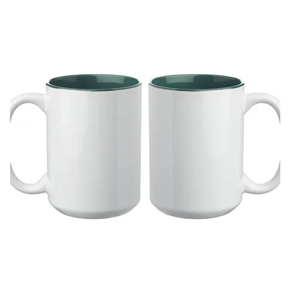 15 oz. Glossy Two-Tone Custom Photo Mug