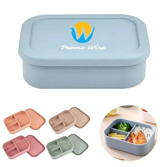 3-Compartment Leakproof Lightweight Silicone Bento Box