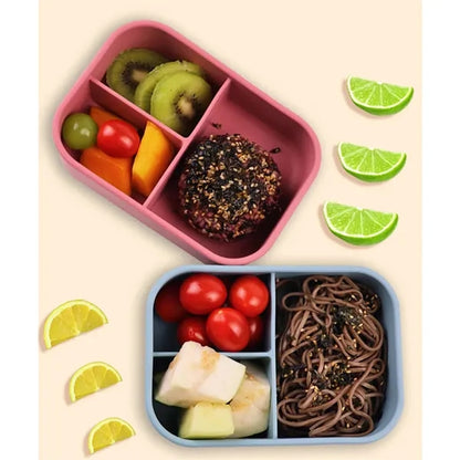 3-Compartment Leakproof Lightweight Silicone Bento Box