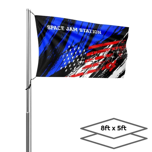 Double-Sided Dye Sublimation 2-Layer 8ft x 5ft Flag