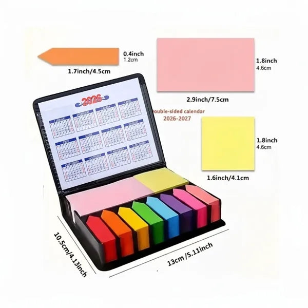 School office work page markers colored sticky notes tabs