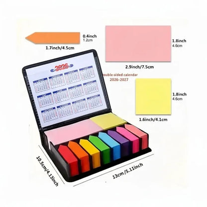 School office work page markers colored sticky notes tabs