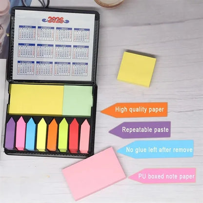 School office work page markers colored sticky notes tabs