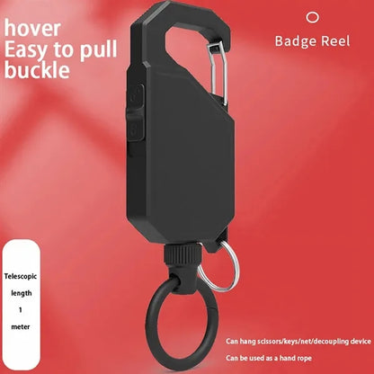 Retractable Carabiner Keychain with 1M Tangle-Free Cord