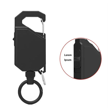 Retractable Carabiner Keychain with 1M Tangle-Free Cord