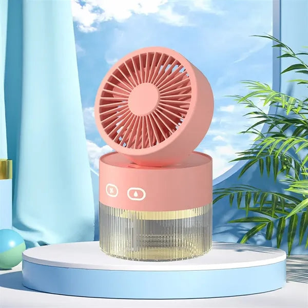 Adjustable Portable Mini Desktop 3-Speed Fan with Mist Spray