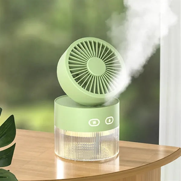 Adjustable Portable Mini Desktop 3-Speed Fan with Mist Spray