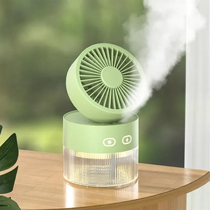 Adjustable Portable Mini Desktop 3-Speed Fan with Mist Spray