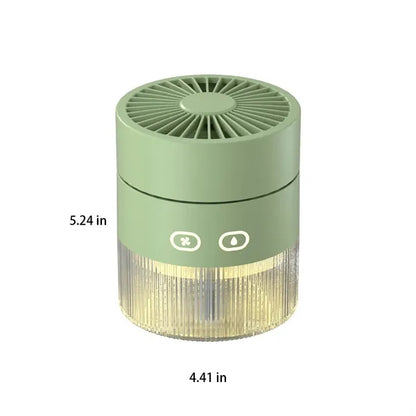 Adjustable Portable Mini Desktop 3-Speed Fan with Mist Spray